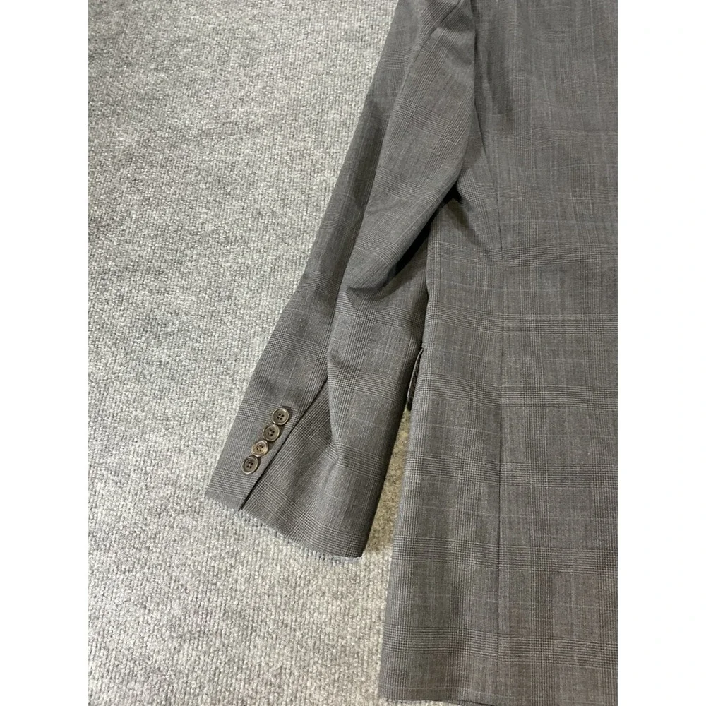 Brooks Brothers 346 Blazer Mens 41R Gray 97% Wool Stretch Sport Coat 2 Button Cl